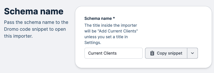 Adding a schema name